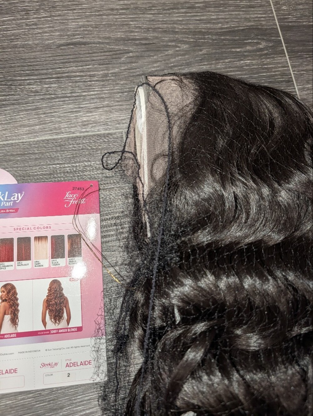 SleekLay Adelaide Synthetic Lace Front Wig - Black (Color 2) - Picture 5 of 11